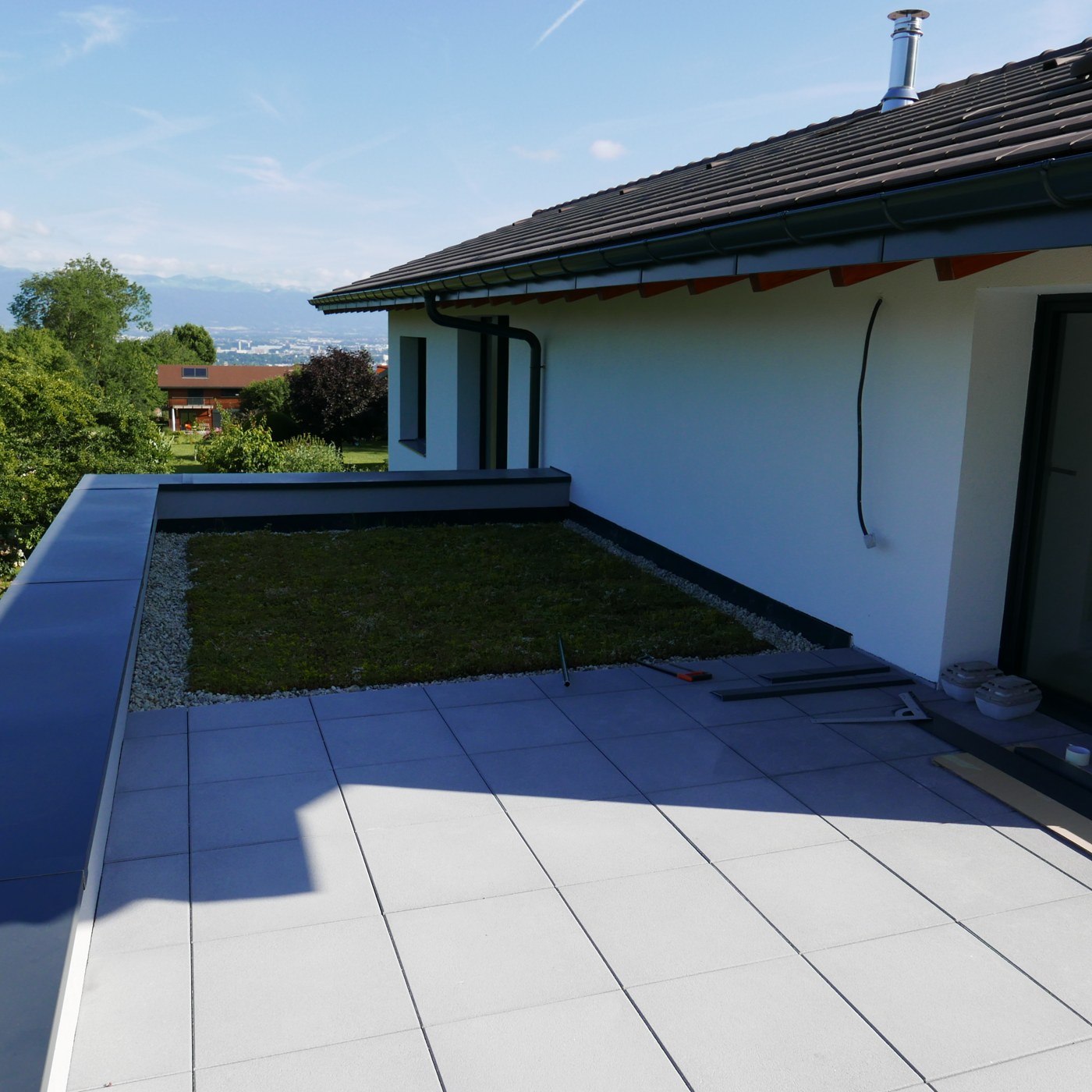 Villa individuelle à Archamps, toit-terrasse végétalisé