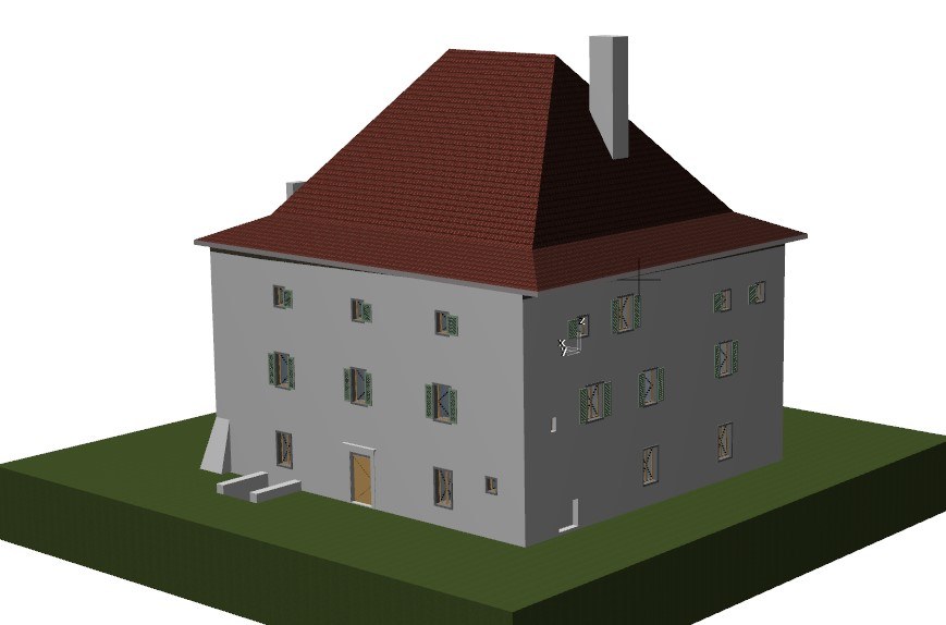 Château de Reignier-Esery, vue 3D du château